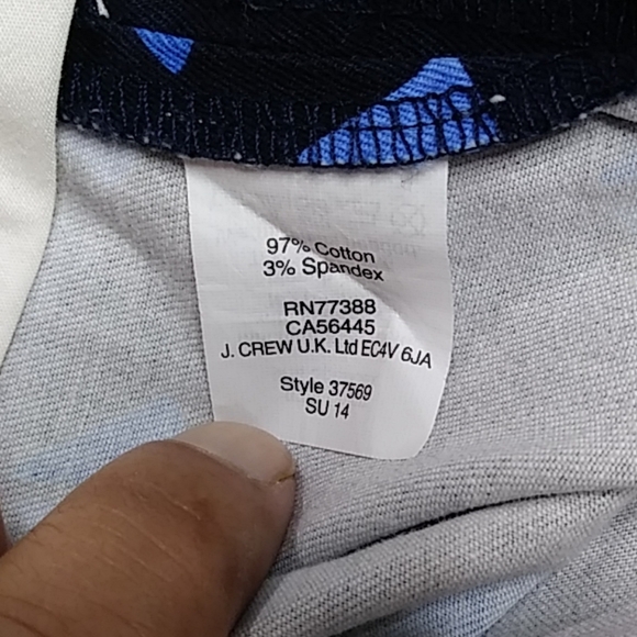 J. Crew Boat Print Stretch Shorts Sz 0 - Picture 5 of 6